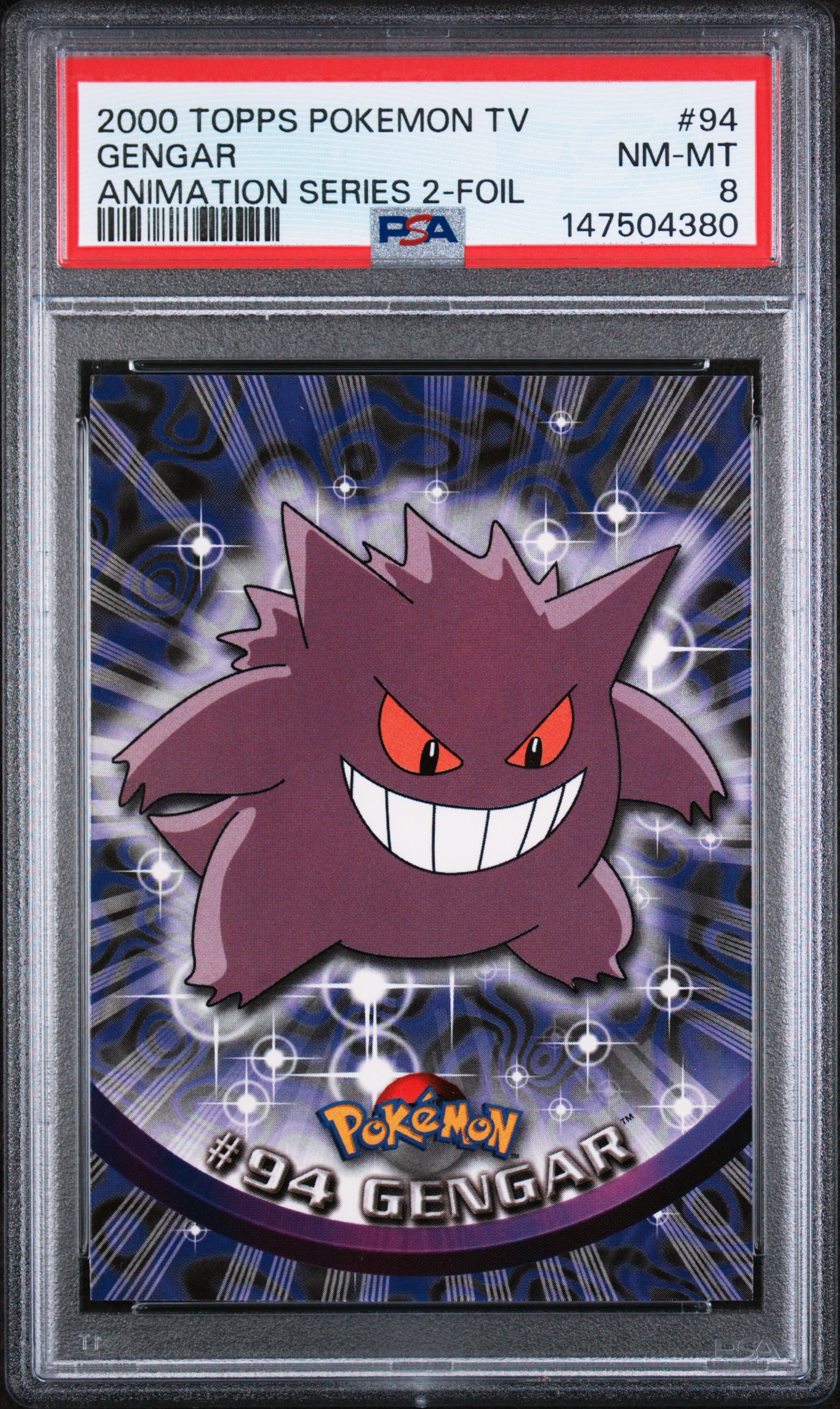 Graded Topps TV Animation Gengar foil card