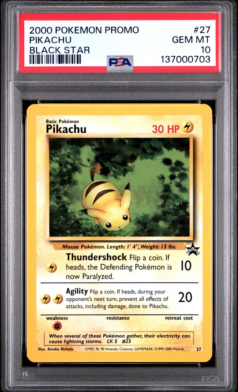 Pikachu Black Star 2000 slab